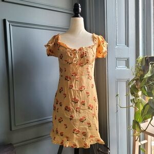 Urban Outfitters Yellow Cherry Dress